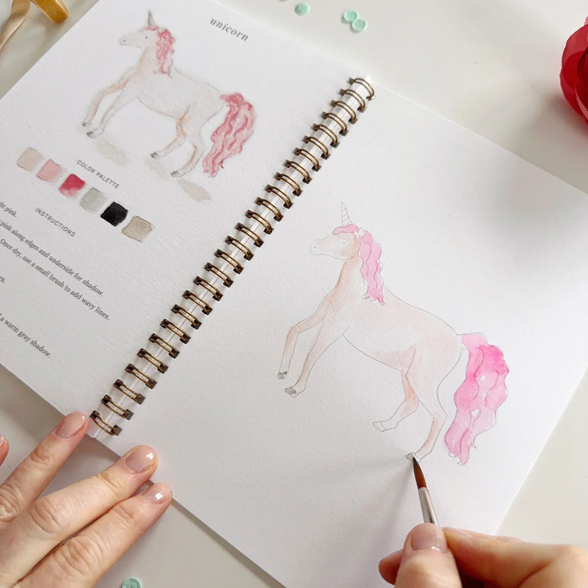 Fairytale watercolor workbook