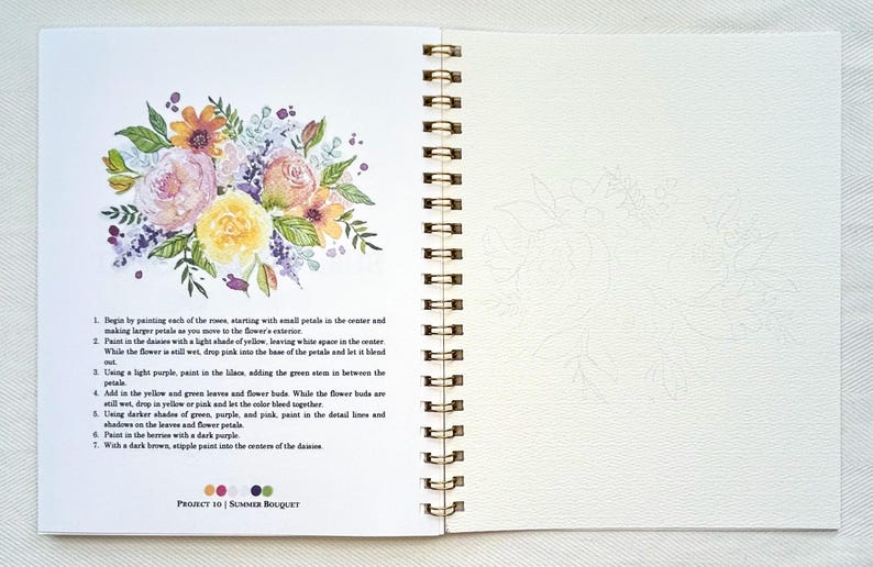 Flower Watercolor Workbook