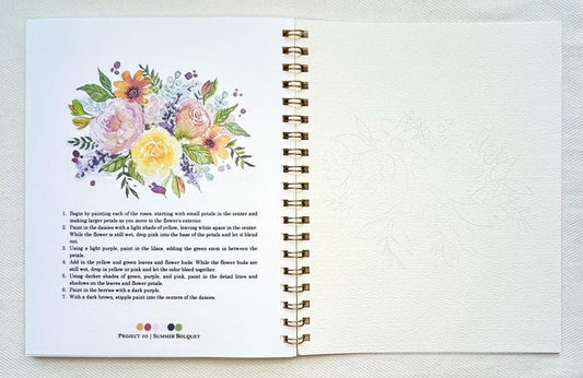 Flower Watercolor Workbook
