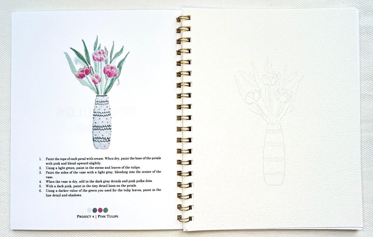 Flower Watercolor Workbook
