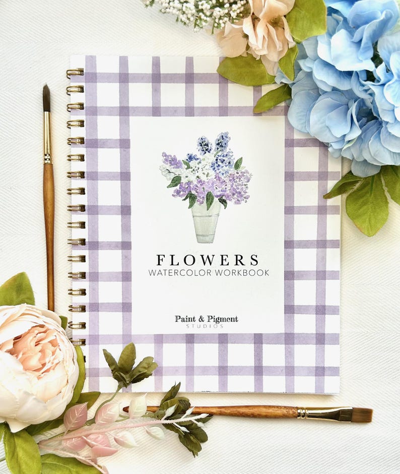 Flower Watercolor Workbook